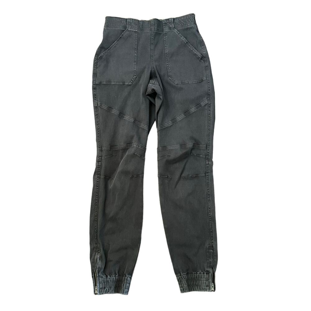 SPANX charcoal gray cargo style denim pants size M